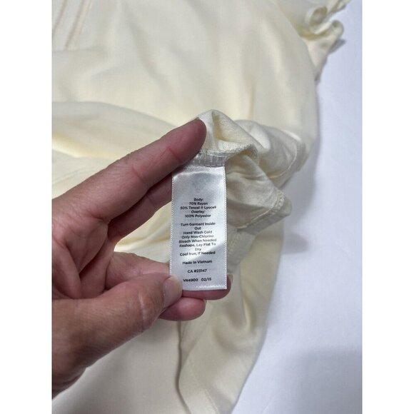 Talbots Shirt Womens 3X Petite Ivory Cream Blouse Lightweight Short Sleeve - Picture 11 of 11